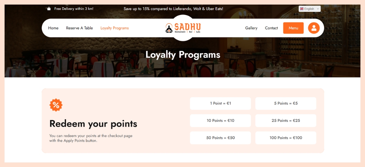 sadhu berlin loyalty program